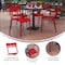 Flash Furniture Red All-Weather Armless Steel Dining Chair XU-CH-10318-RED-GG - alternate 9